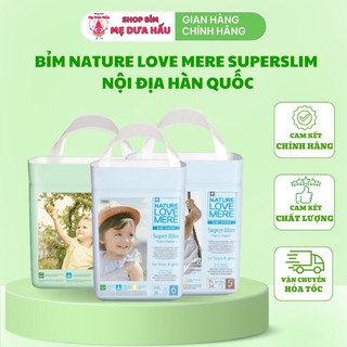 BỈM NATURE LOVE MERE SUPERSLIM NỘI ĐỊA HÀN QUỐC SIÊU MỎNG MỀM THẤM HÚT TỐT ĐỦ SIZE S26/M24/L22/XL20meduahaubimsua