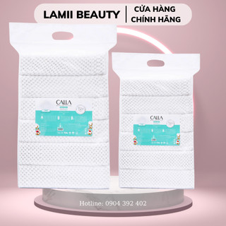 Bông tẩy trang CALLA Bạch Tuyết gói 500g, 1kg 1300 miếng mẫu mới túi zip - LAMII BEAUTY