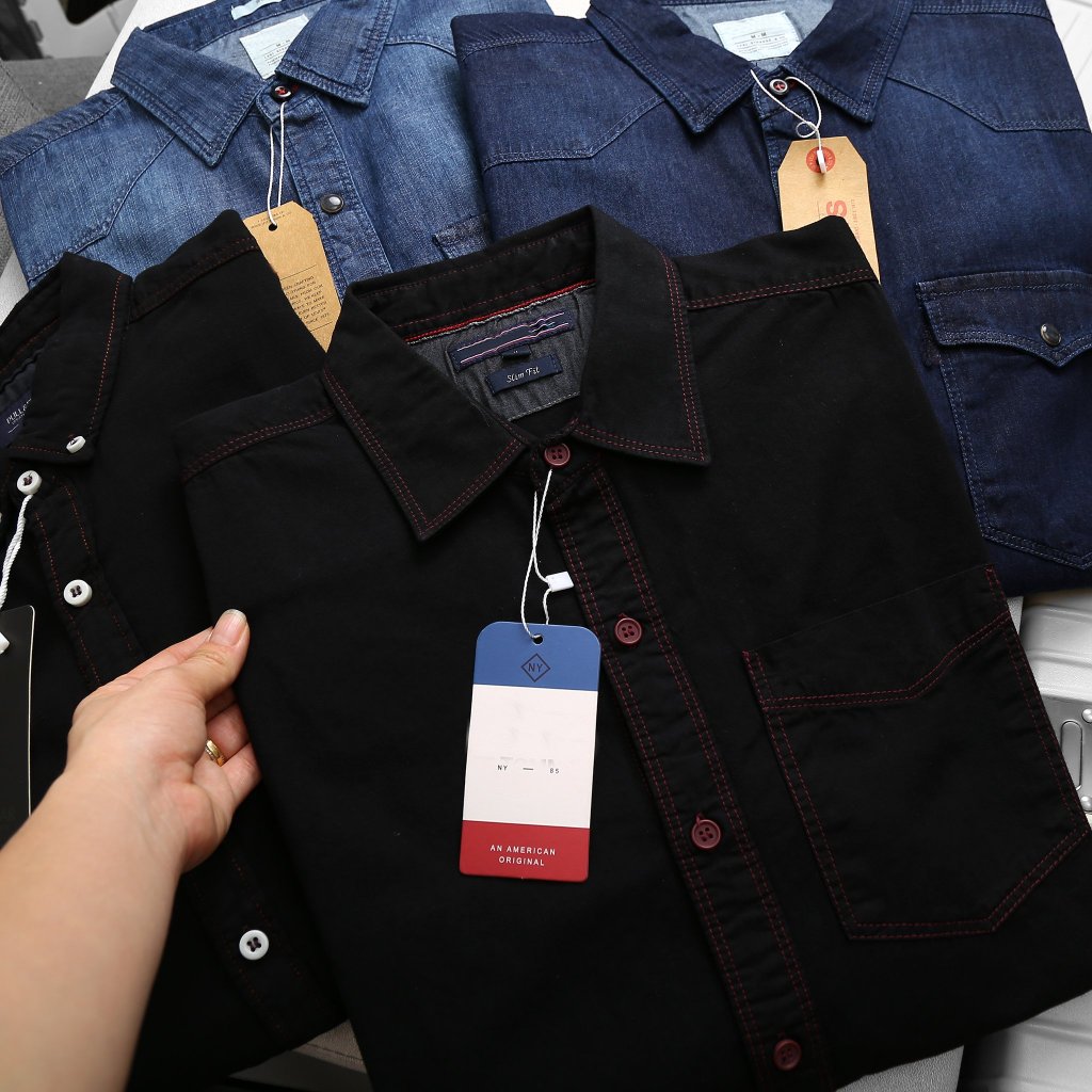 Áo Sơmi Tay Dài/Tay Ngắn Hai Túi Nhiều Màu NB01