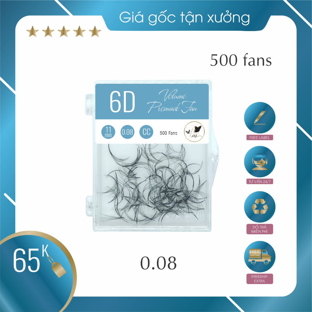 Mi Fan 6D 0.085 ( hộp 500 fan )