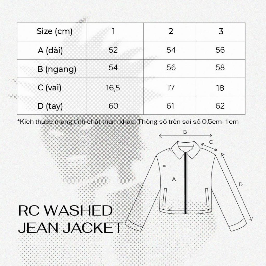 Áo Khoác Jeans - HUNGOCB RC JACKET SS23 - Hungocb Studio - Form Crop Khóa Zip