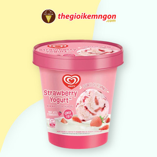 Kem hộp sữa chua dâu Wall's Selection Strawberry Yogurt (750ML)
