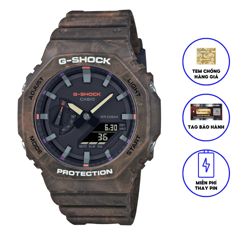 Đồng Hồ Casio Nam Dây Nhựa GSHOCK GA-2100FR-5A Chính Hãng