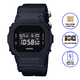  Đồng Hồ Casio Nam Dây Vải Chính Hãng GSHOCK DW-5600BBN-1DR 