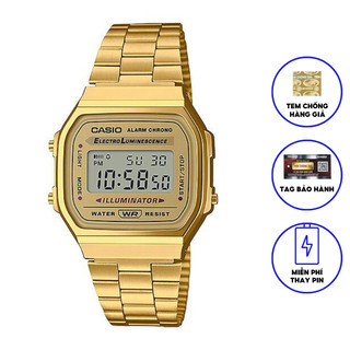 Đồng hồ nam/nữ dây kim loại chính hãng Casio A168WG-9WDF