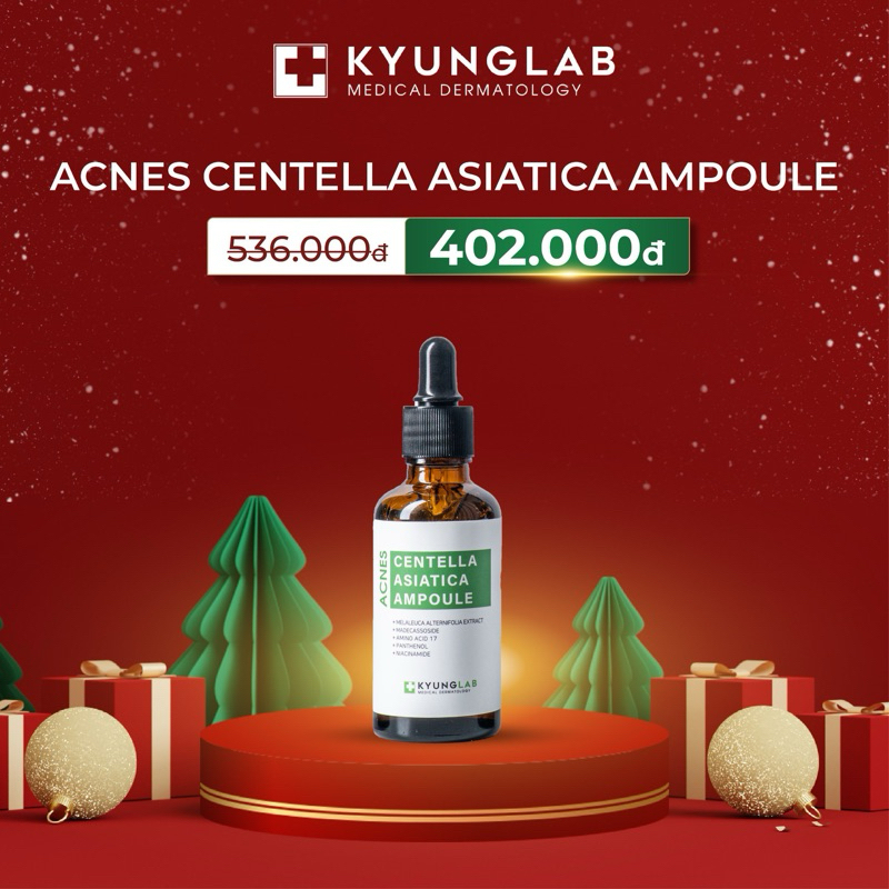 Serum  Kyung Lab Acnes Centella Asiatica Ampoule 50ml kiềm dầu mờ thâm