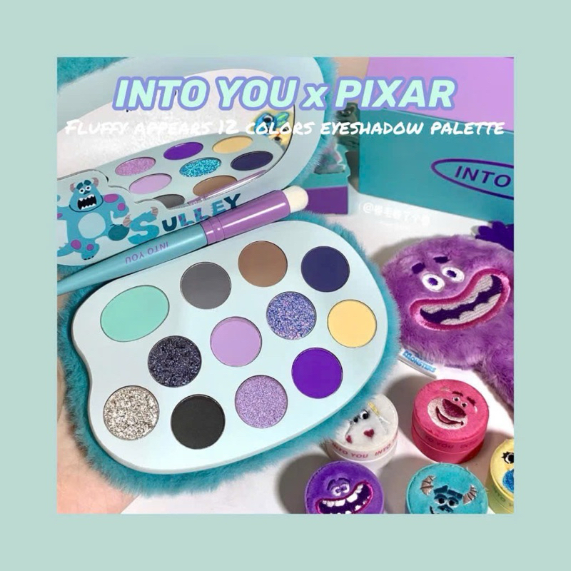 INTO YOU Bảng Phấn Mắt 12 Màu pixar fluffly Quyến Rũ Tiện Dụng