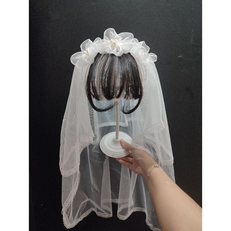 Cài tóc cô dâu, lúp đính hoa to xinh cho bé - không kèm tóc