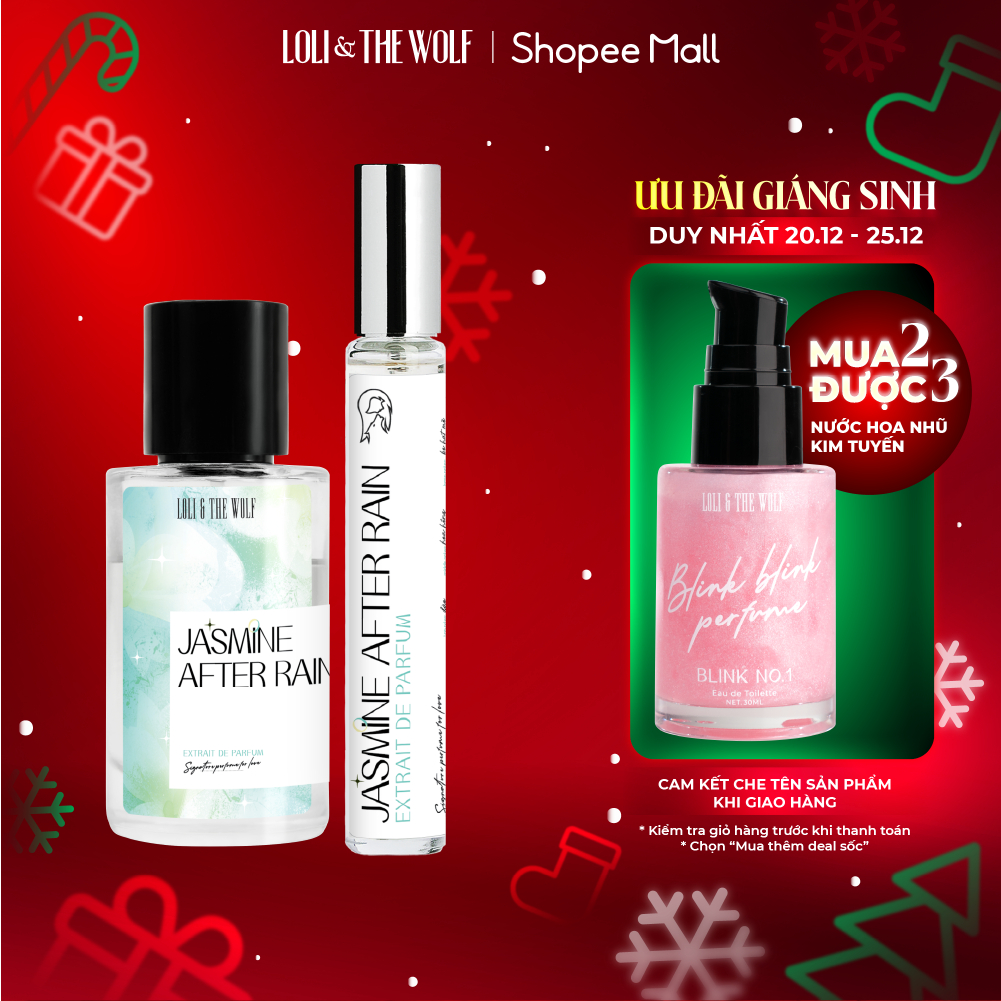 Nước Hoa Nữ Loli & The Wolf JASMINE AFTER RAIN Thơm Lâu Hương Thơm Thuần Khiết Chai 10ml/50ml
