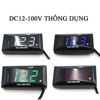 ĐỒ HỒ BÁO VOL KOSO 5-150VOL  xe máy xe đạp điện màn hình LED Vôn kế đo điện áp xe máy Vôn kế điện tử mini