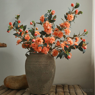 Hoa trà giả ,bó hoa đào bằng lụa cao cấp dài 90cm ,hoa decor trang trí tết, tiệc cưới, sự kiến,tiệm trà