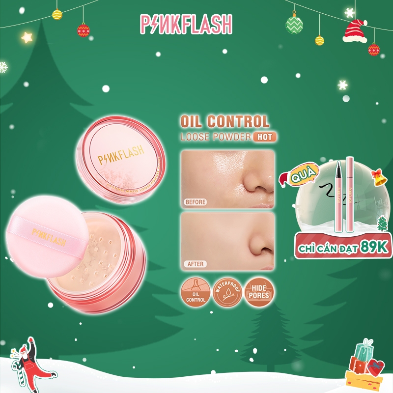 PINKFLASH Phấn phủ kiềm dầu lâu trôi 30g