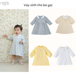 Váy Nous dài tay chất liệu Petit à Petit Nous cao cấp cho bé gái dễ thương (size 9 tháng - 2 tuổi)