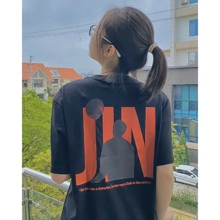 JIN TEE - Áo thun BTS unisex oversize 2 màu đen/trắng