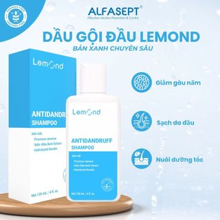 Dầu Gội Sạch Gàu Thế Hệ Mới ALFASEPT LEMOND Giúp Hết Gàu Ngứa, Dưỡng Ẩm Tóc Và Da Đầu Ngay Sau 1 Lần Gội Chai 120ml