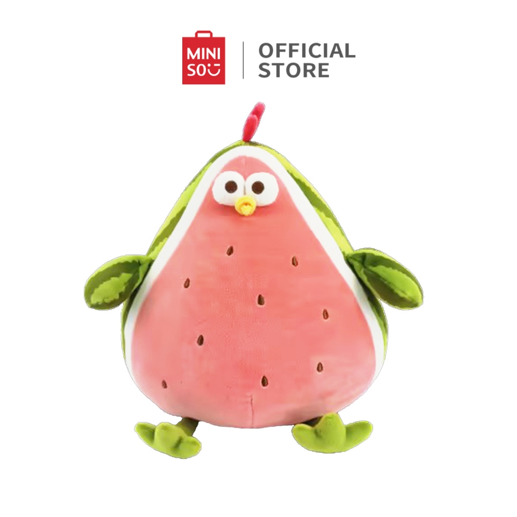 MINISO DUNDUN Gà Đồ chơi sang trọng Dòng dâu tây 14 inch DUNDUN Gà Dâu tây Đồ chơi búp bê