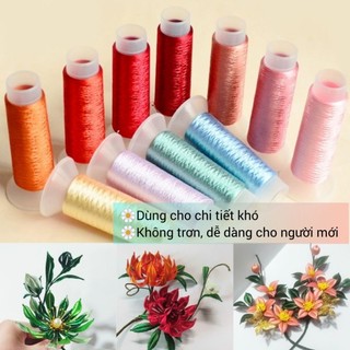 Chỉ nhung bóng quấn triền hoa, hoa quẩn chỉ, làm đồ thủ công