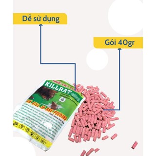 Thuốc diệt chuột Killrat gói 40gr