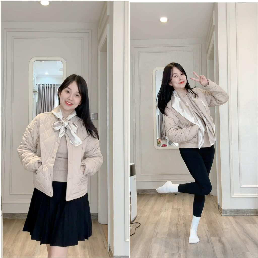Phao trám cổ tròn Kem - ALISA