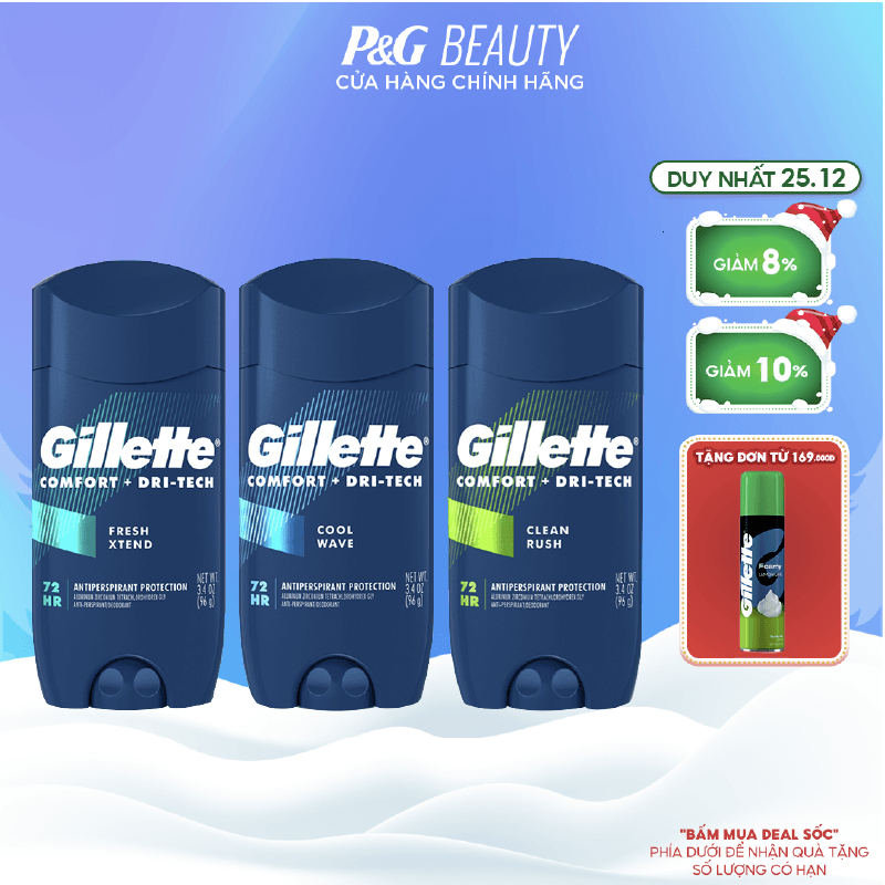 Sáp khử mùi và giảm tiết mồ hôi Gillette 96g_Mỹ