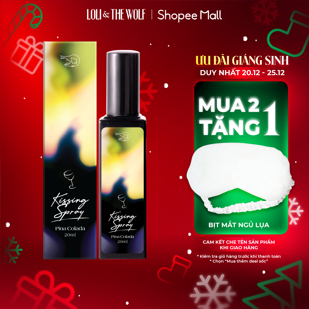 Xịt Thơm Miệng Kissing Spray Cocktail Loli & The Wolf Vị Pina Colada Chìm Đắm Chai 20ml