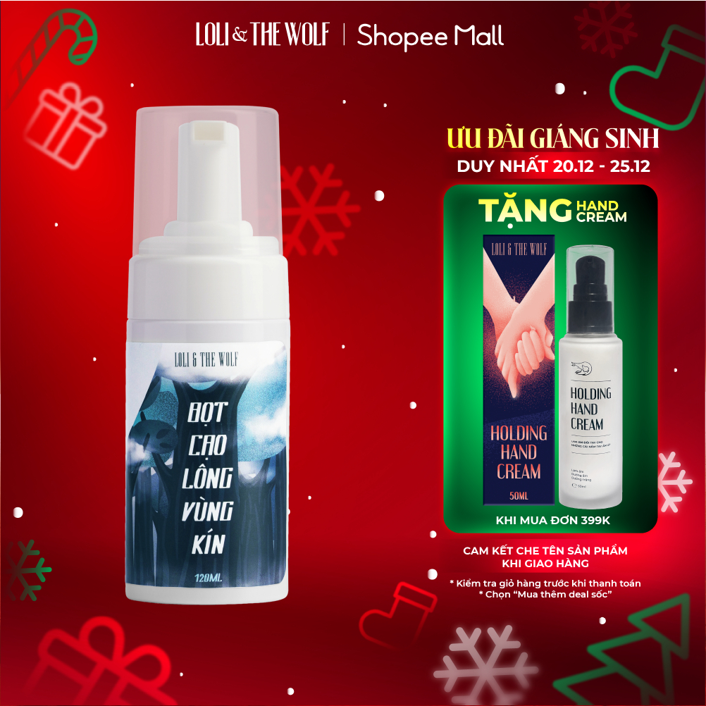 Bọt Cạo Lông Vùng Kín Loli & The Wolf Dành Cho Nam Và Nữ An Toàn Cho Niêm Mạc Chai 120ml