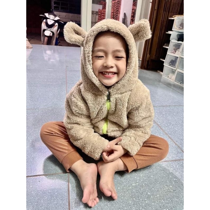 Áo Khoác lông Cho Bé Trai Bé Gái 6-18kg