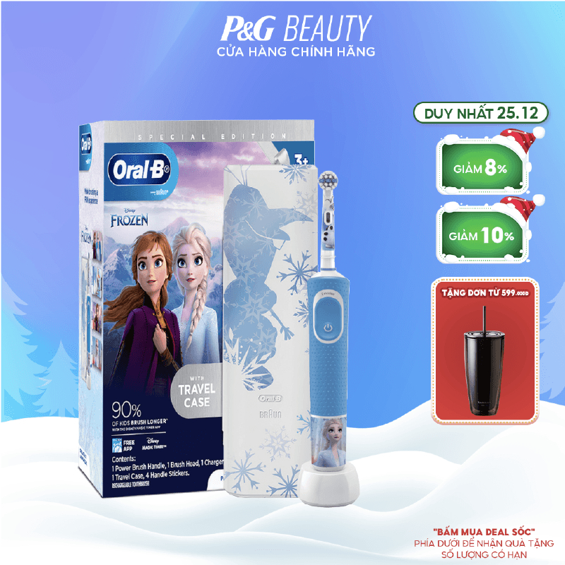 Bàn chải đánh răng điện trẻ em Oral-B Pro D100 Disney Frozen