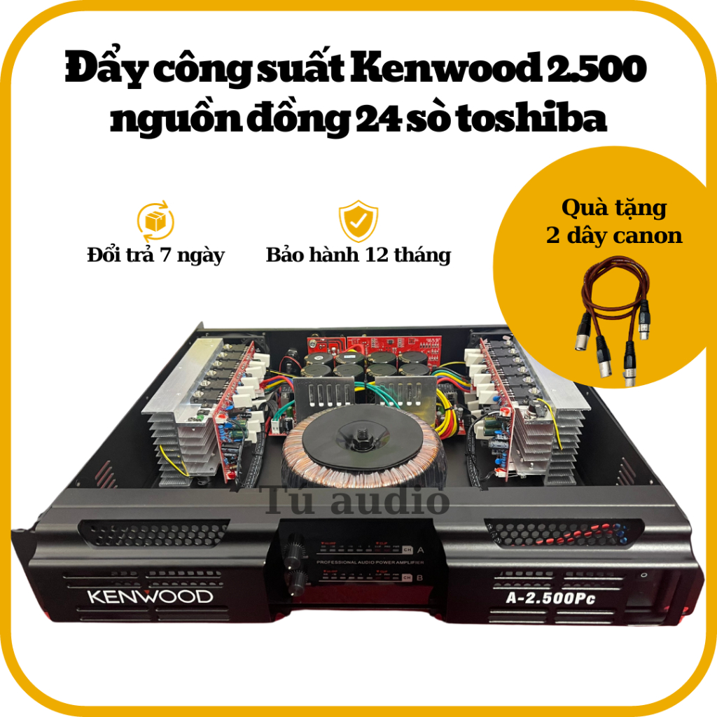 Cục Đẩy Công Suất, đẩy 2 kênh kenwood 2.500,