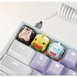 Nút bàn phím , keycap chú nhím , vịt, cá mập dễ thương
