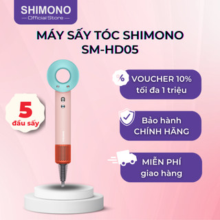 Máy Sấy Tóc Ion Âm Nóng Lạnh SHIMONO SM-HD05 Kém 5 Đầu Sấy Tạo Kiểu Chuẩn Salon Chuyên Nghiệp