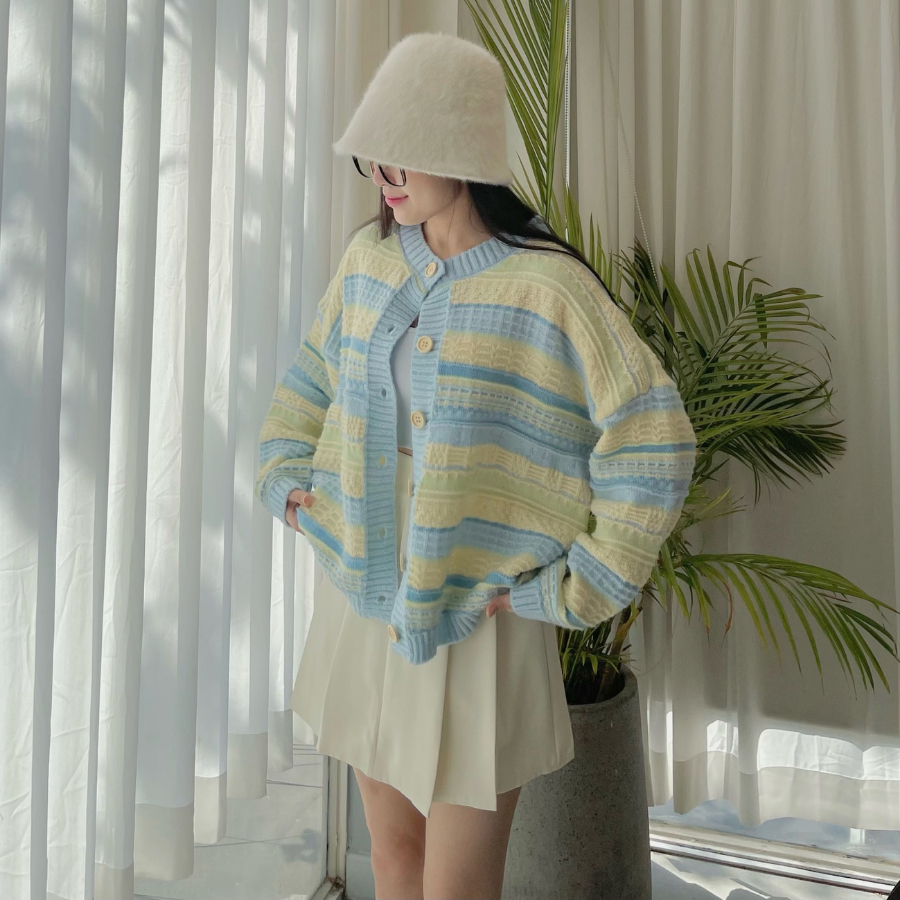 Áo khoác cardigan nữ chất vải len dệt mịn MARIS 10622 - Jemcloset
