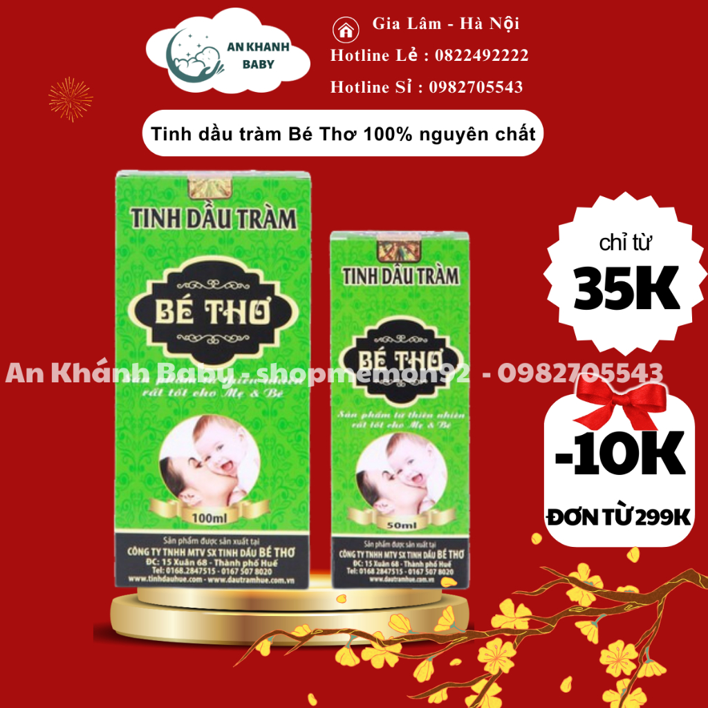 Tinh dầu tràm Bé Thơ 100% nguyên chất