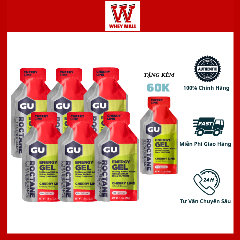Gel Năng Lượng Chạy Bộ Bổ Sung Năng Lượng Đạp Xe ENERGY GEL GU ROCTANE - Gu Gel Roctane