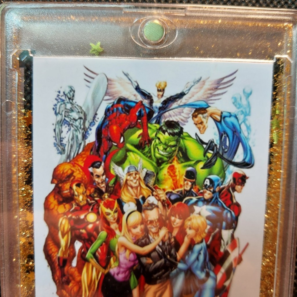 Thẻ Signed STAN LEE J SCOTT CAMPBELL Signed Auto Marvel Heroes 2098 Nf3 1-13