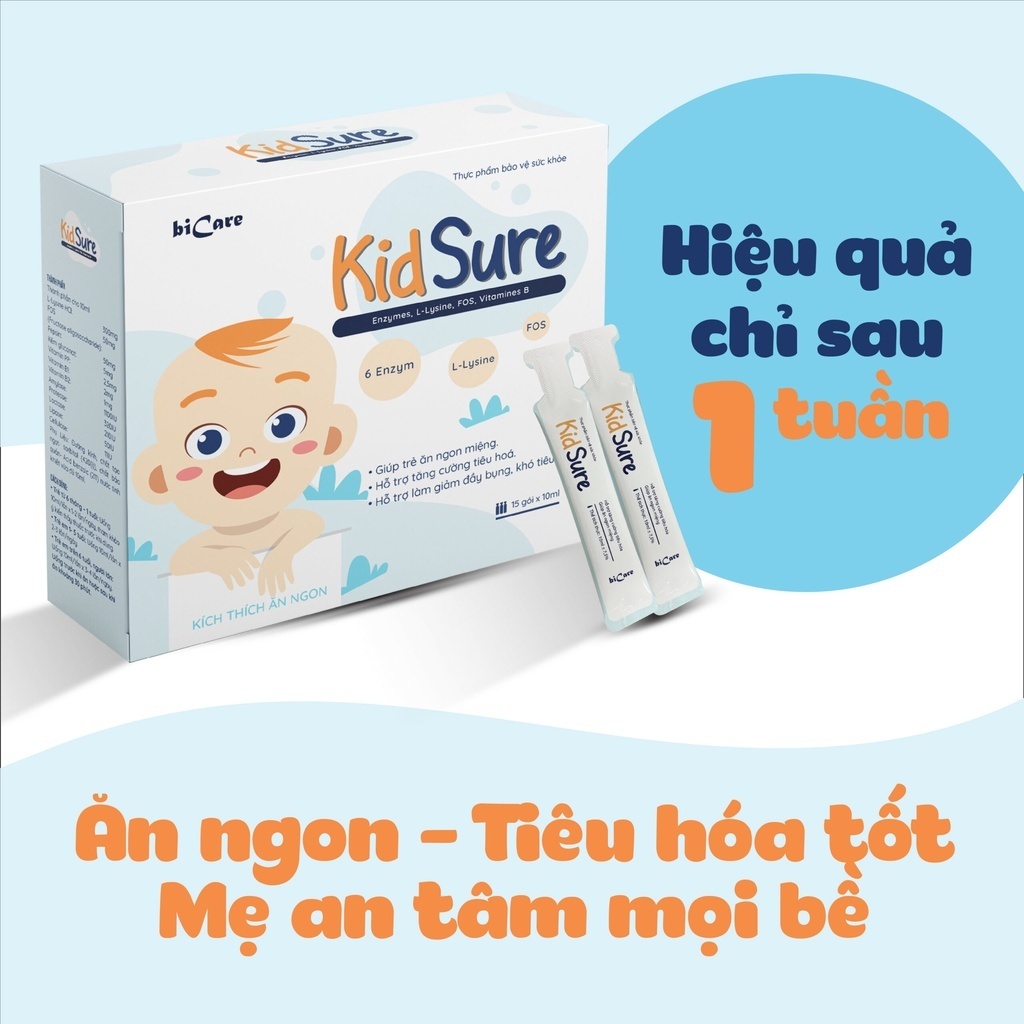 Hộp Siro ăn ngon Kidsure Bicare Hộp 15 gói x 10ml