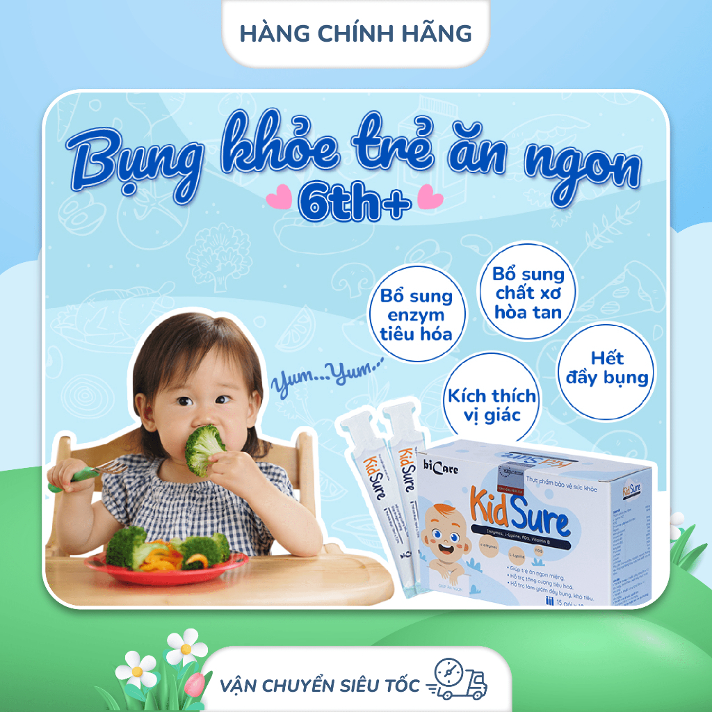 Hộp Siro ăn ngon Kidsure Bicare Hộp 15 gói x 10ml