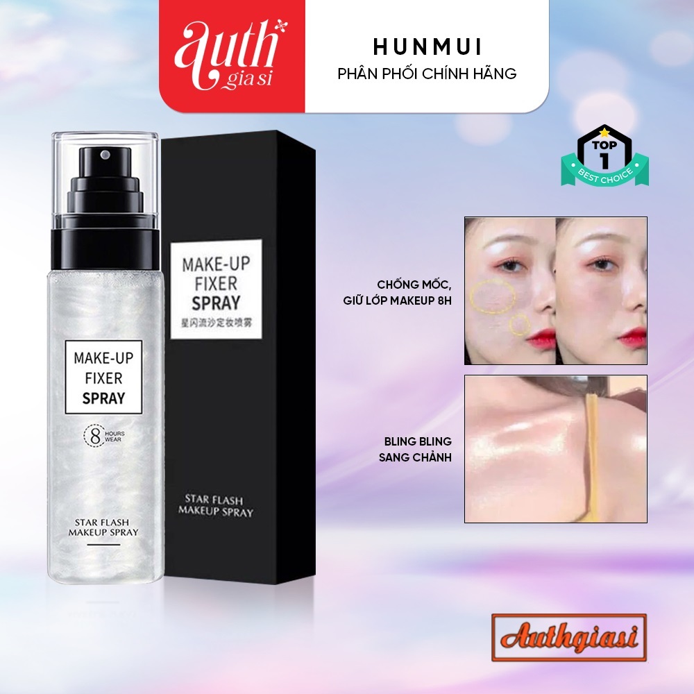 Xịt Khoáng Nhũ Khóa Nền Trang Điểm Star Flash Make Up Spray 8 Hours Wear Xk Cấp Ẩm