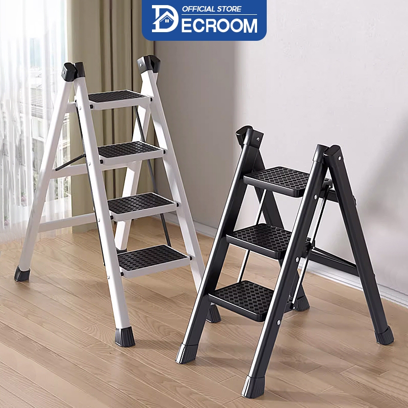 DECROOM Thang Nhôm Gấp Gọn Thang Gấp 2-6 Bậc Thang Chữ A Gấp Gọn, Thang Gấp Gọn Thông Minh Đa Năng