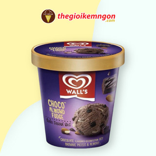 Kem hộp socola hạnh nhân Wall's Selection Choco Almond (750ML)
