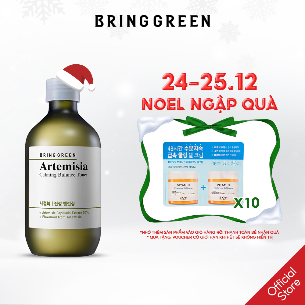 Nước Hoa Hồng Làm Dịu Và Cân Bằng Da BRING GREEN ARTEMISIA CALMING BALANCE TONER 270ml