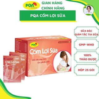 Cốm lợi sữa pqa giúp tăng chất lượng và giảm tắc tia sữa, dùng cho phụ nữ đang cho con bú