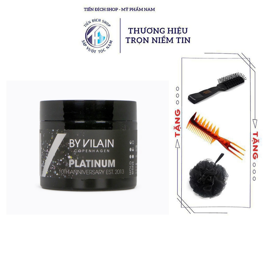 Sáp vuốt tóc By Vilain Platinum 65ml - 10th Anniversary chính hãng Đan Mạch + Tặng quà tùy chọn