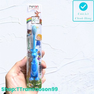 Bàn Chải Đánh Răng Trẻ Em Hàn Quốc Navi-Nano Silver Siêu Mềm Đế Hút Chân Không