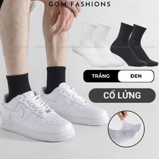 Tất vớ cổ lửng nam nữ trơn màu GOMTAT, chất liệu cotton kháng khuẩn, ôm chân nhưng không bó chặt  -GOM-KLB-TRONLUNG-1DOI