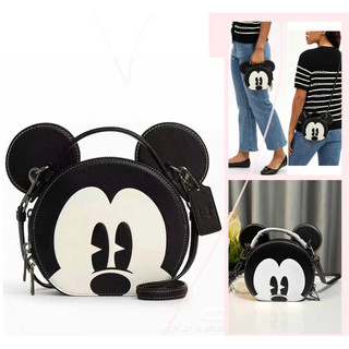 Túi xách tay form tròn mini Coaz Mickey Ear bag