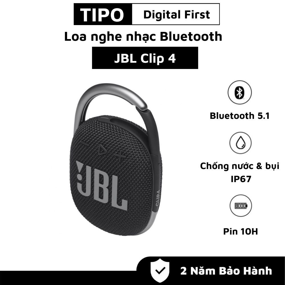 Loa Bluetooth Không Dây JBL Clip 4 Nhỏ Gọn Tiện Lợi Chống Nước IP67 - Chơi Nhạc 10H - Bluetooth 5.1 - Bảo Hành 2 Năm