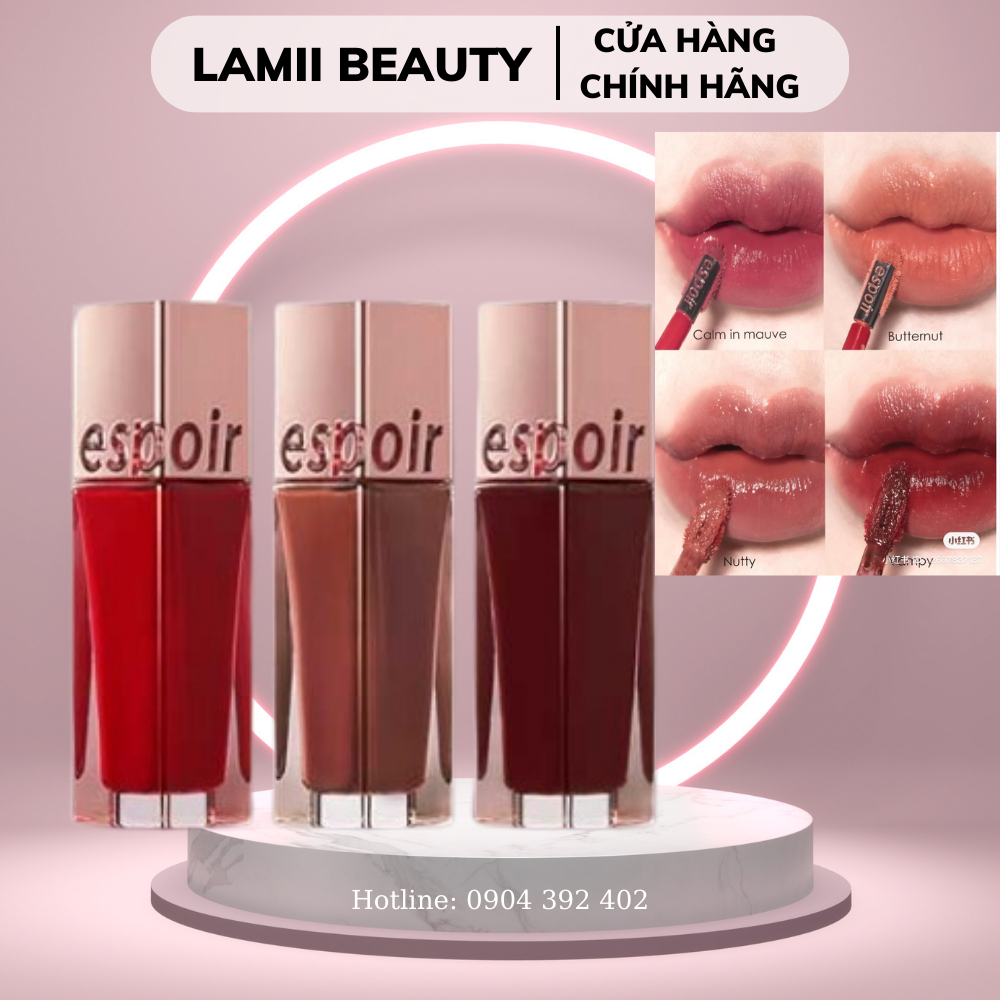 Son ESPOIR couture lip tint shine/ velvet Nutty, Vampy, Butternut