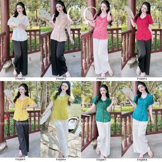 Sét gấm bà ba tay ngắn sang trọng-tnqd5