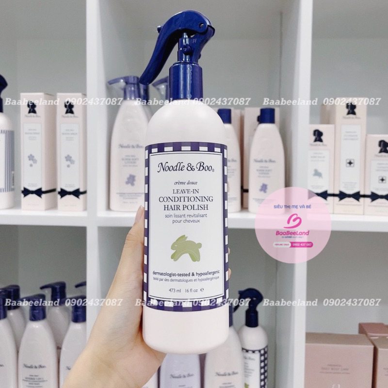 Xịt xả dưỡng tóc giúp tóc mềm mượt Noodle Boo Conditioning Hair Polish 473ml cho bé - BAABEELAND